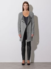 Star by Julien MacDonald Grey Eyelet Zip-Up Cardigan - Image 1 of 6