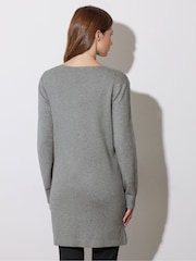Star by Julien MacDonald Grey Eyelet Zip-Up Cardigan - Image 3 of 6