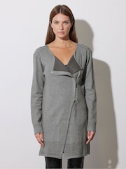 Star by Julien MacDonald Grey Eyelet Zip-Up Cardigan - Image 4 of 6