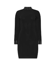 Черный - Star by Julien MacDonald Studded Diamante Knitted Dress - Image 6 of 6