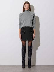 Star by Julien MacDonald Grey Studded Raglan Rollneck Jumper - Image 2 of 6