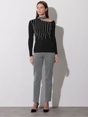 Star by Julien MacDonald Black Embellished Asymetric Jumper - Image 4 of 6