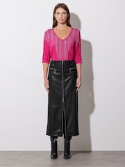 Star by Julien MacDonald Pink Embellished Neckline Top - Image 1 of 5