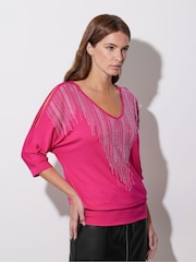 Star by Julien MacDonald Pink Embellished Neckline Top - Image 2 of 5