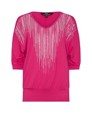 Star by Julien MacDonald Pink Embellished Neckline Top - Image 5 of 5