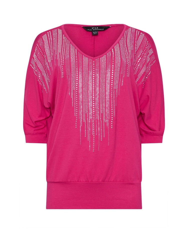 Star by Julien MacDonald Pink Embellished Neckline Top - Image 5 of 5