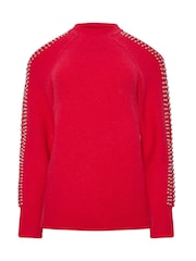 Star by Julien MacDonald Red Embellished Sleeve Jumper - Image 6 of 6