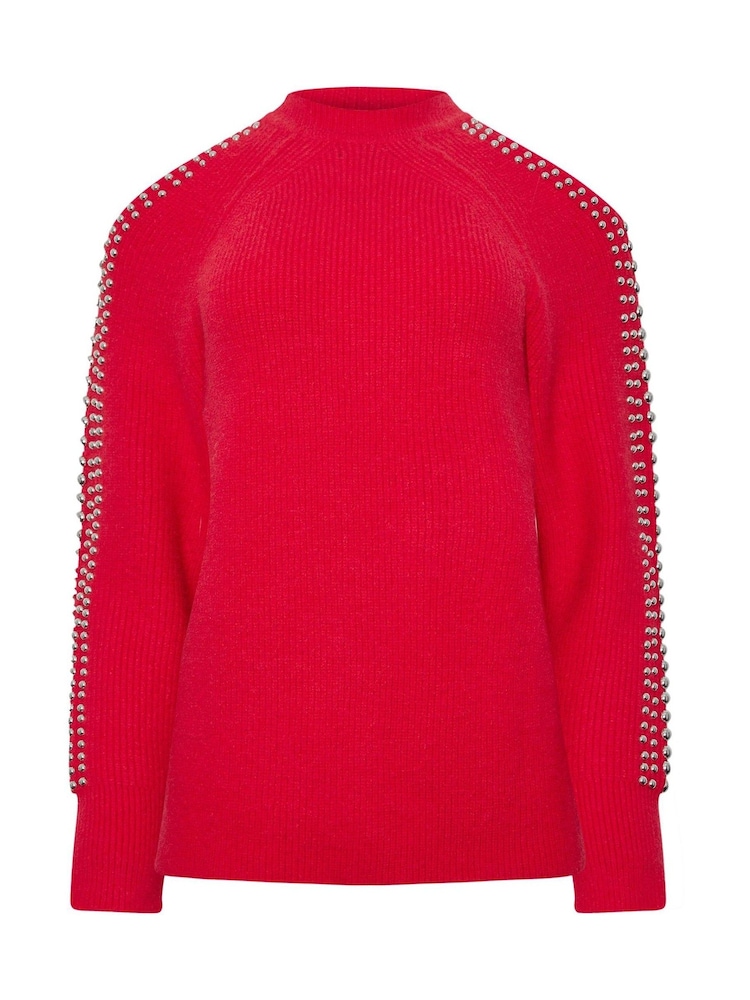 Star by Julien MacDonald Red Embellished Sleeve Jumper - Image 6 of 6
