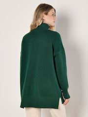 Apricot Green Two Pocket Roll Neck Jumper - Image 3 of 4