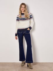 Apricot White Fairisle Pattern Chunky Jumper - Image 2 of 5