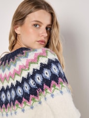 Apricot White Fairisle Pattern Chunky Jumper - Image 3 of 5