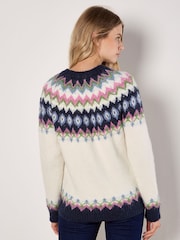 Apricot White Fairisle Pattern Chunky Jumper - Image 4 of 5