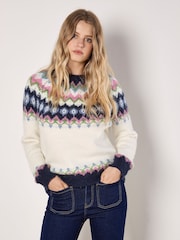 Apricot White Fairisle Pattern Chunky Jumper - Image 5 of 5