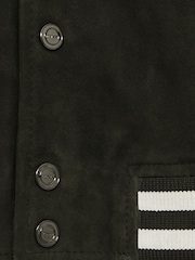 Reiss Dark Green Banbridge 13-14 yrs Suede Varsity Bomber Jacket - Image 5 of 5