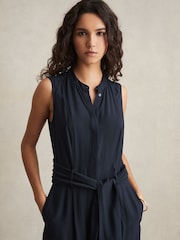 Reiss Raven Wide-Leg Belted Jumpsuit - Imagen 1 de 6