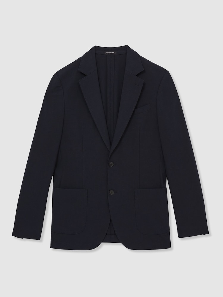 marine - CoupeReiss Found Simple boutonnage extensible Blazer  - Image 3 of 9