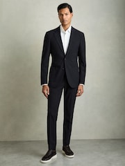 Темно-синий - Reiss Found Single-Breasted Stretch Suit Blazer Slim-Fit - Image 4 of 9