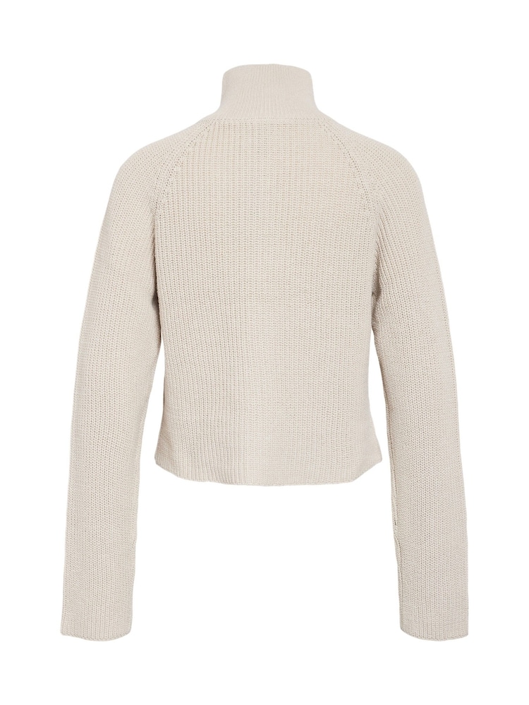 NOISY MAY Long Sleeve Funnel Neck Zip Knitted Cardigan - Slika 2 iz 3