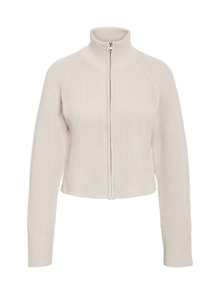 NOISY MAY Long Sleeve Funnel Neck Zip Knitted Cardigan - Slika 3 iz 3