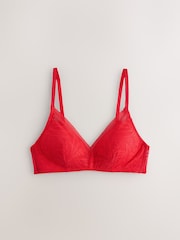 Red/Cream Pad Non Wire Lace Detail Ultimate Comfort Bras 2 Pack - Image 8 of 13