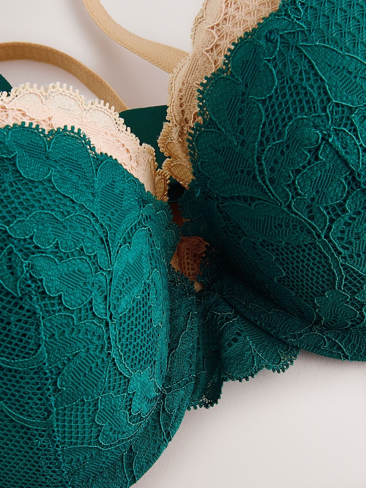 Green/Neutral Lace Bras 2 Pack - Image 12 of 12
