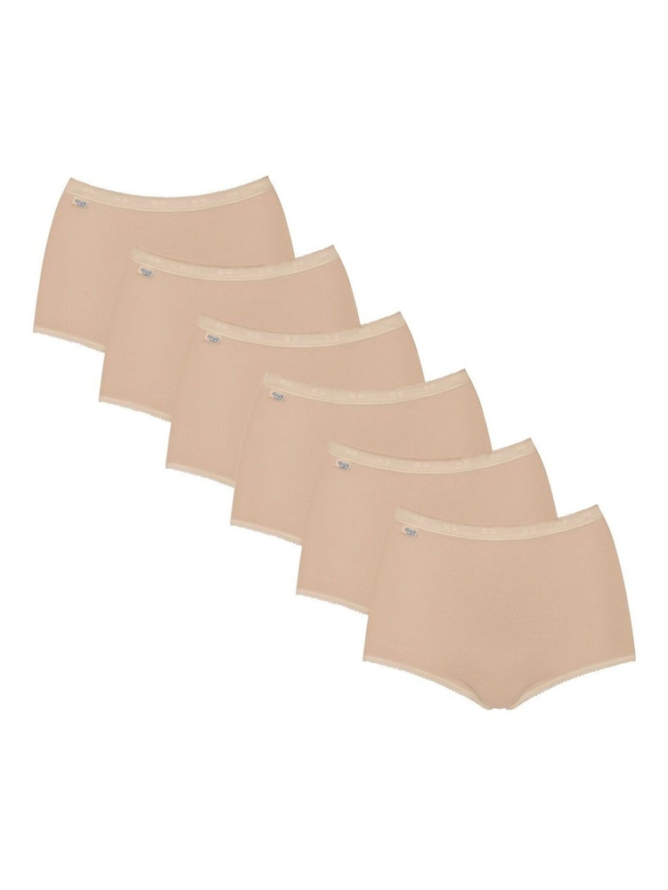 Телесный - Sloggi Basic+ Maxi Nude Knickers 6 Pack - Изображение 1 из 1