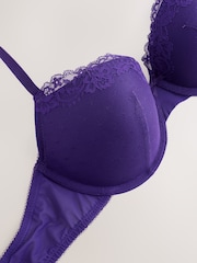 Purple A-DD Push Up Padded Balcony Bra - Image 2 of 3