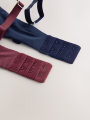 Plum škrlatna/mornarsko modra - Komplet 2 podloženih push-up nedrčkov brez kosti A-E - Slika 5 iz 5