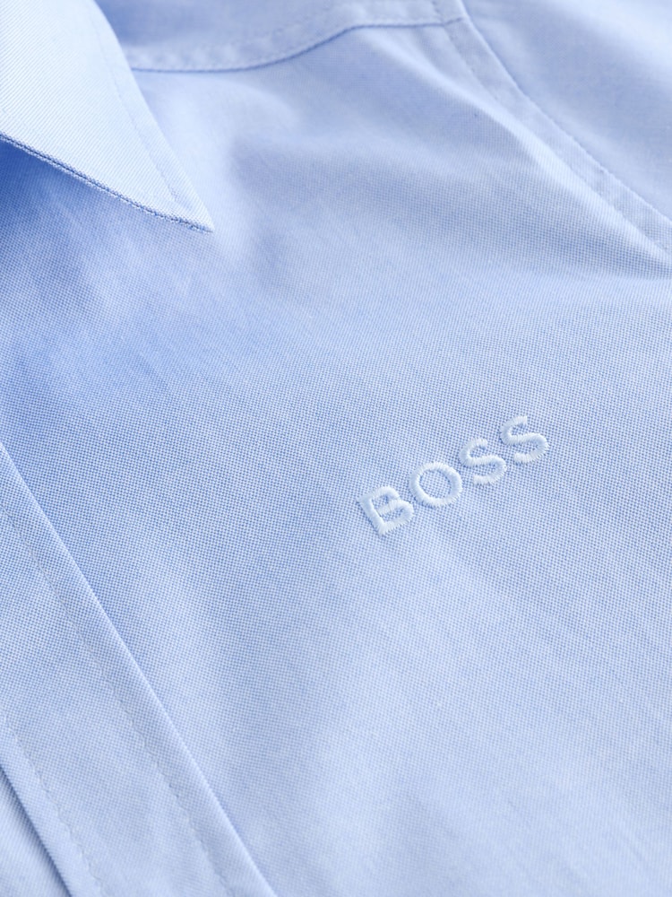 BOSS Blue Short Sleeve Logo Occasion 100% Cotton Shirt - Image 5 of 5 BOSS Blue Short Sleeve Logo Occasion 100% Cotton Shirt - Image 5 of 5