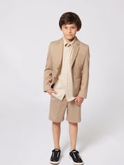 BOSS Natural Short Sleeve Logo Occasion Shirt - Image 3 of 3