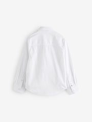 BOSS White Long Sleeve Logo Occasion 100% Cotton Shirt - Image 2 of 8