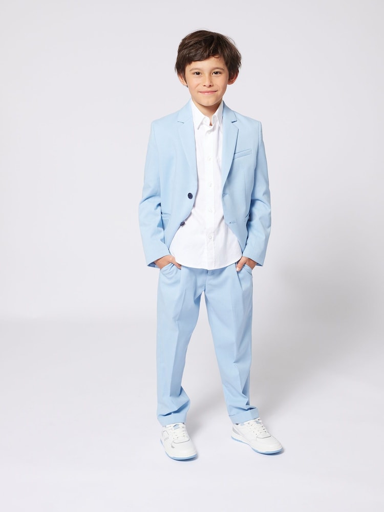 BOSS White Long Sleeve Logo Occasion 100% Cotton Shirt - Image 7 of 8