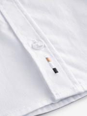 BOSS White Short Sleeve Logo Occasion 100% Cotton Shirt - Image 5 of 5