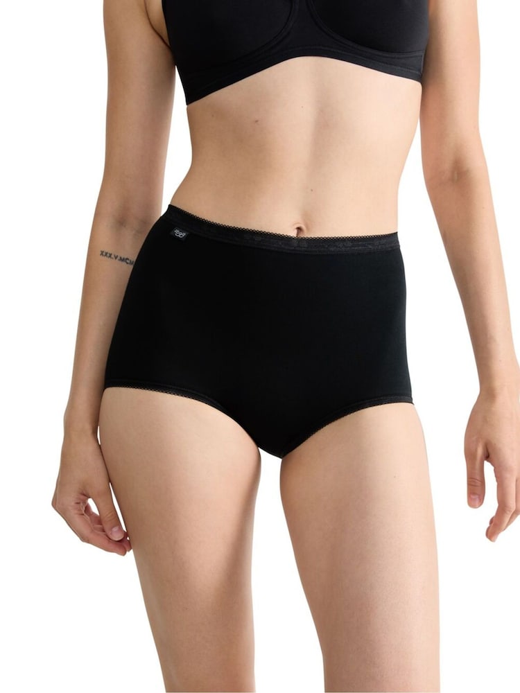 Negro - Pack de 6 braguitas grandes Basic+ de Sloggi - Imagen 2 de 5