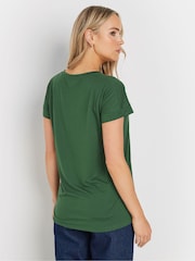 Long Tall Sally Green Modal T-Shirts 2 Pack - Image 5 of 8