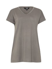 Long Tall Sally Dark Green Modal T-Shirts 2 Pack - Image 8 of 8