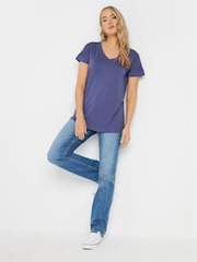 Long Tall Sally Blue Modal T-Shirts 2 Pack - Image 3 of 8