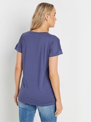 Long Tall Sally Blue Modal T-Shirts 2 Pack - Image 4 of 8