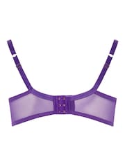 Yours Curve Purple Saffron Swirl Lace Strapping Bra - Image 5 of 5