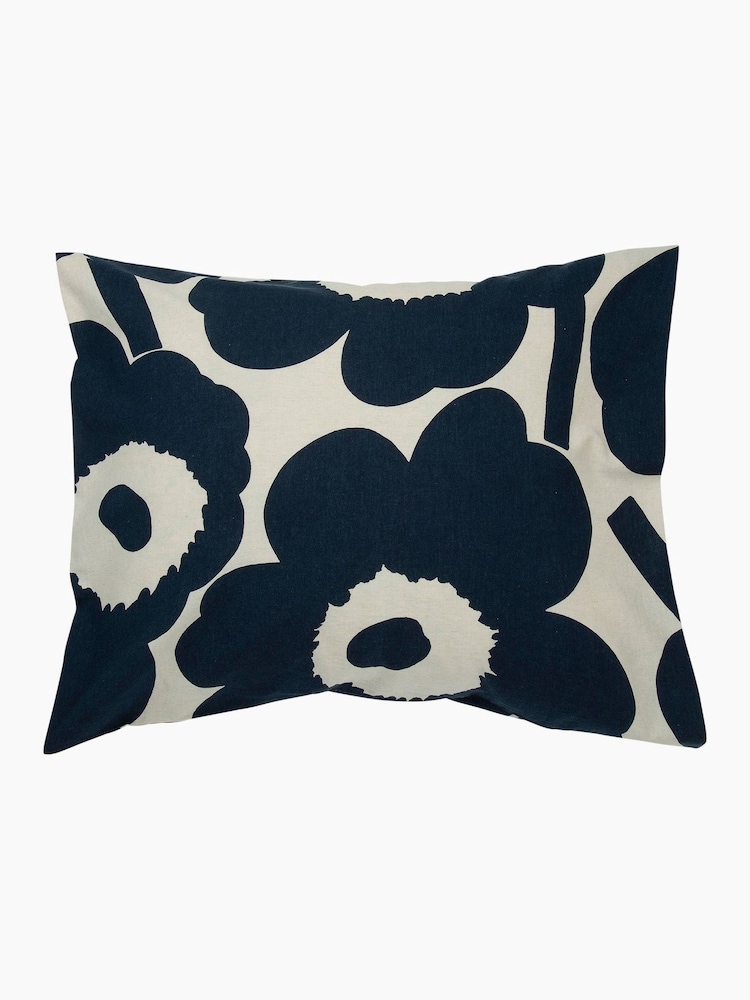 Marimekko Cotton Dark Blue UNIKKO Pillow Case - Image 2 of 4