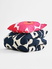 Marimekko Cotton Dark Blue UNIKKO Pillow Case - Image 3 of 4