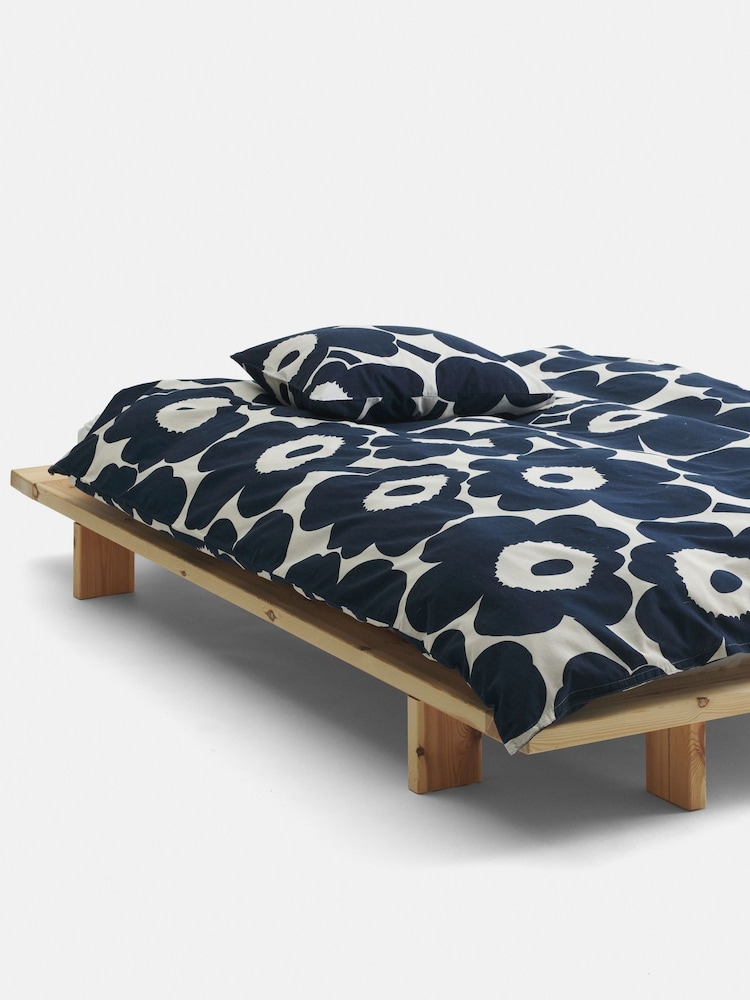 Marimekko Cotton Dark Blue UNIKKO Pillow Case - Image 4 of 4