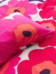 Marimekko White Red UNIKKO PC Pillow Cases - Image 1 of 4