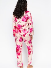 Cyberjammies Pink Peach Floral Pyjamas Set - Image 3 of 3