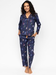 Cyberjammies Blue Ski Print Pyjamas Set - Image 1 of 4