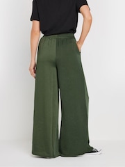 Long Tall Sally Green Hammered Satin Wide Leg Trousers - Image 4 of 6