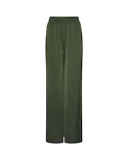 Long Tall Sally Green Hammered Satin Wide Leg Trousers - Image 6 of 6