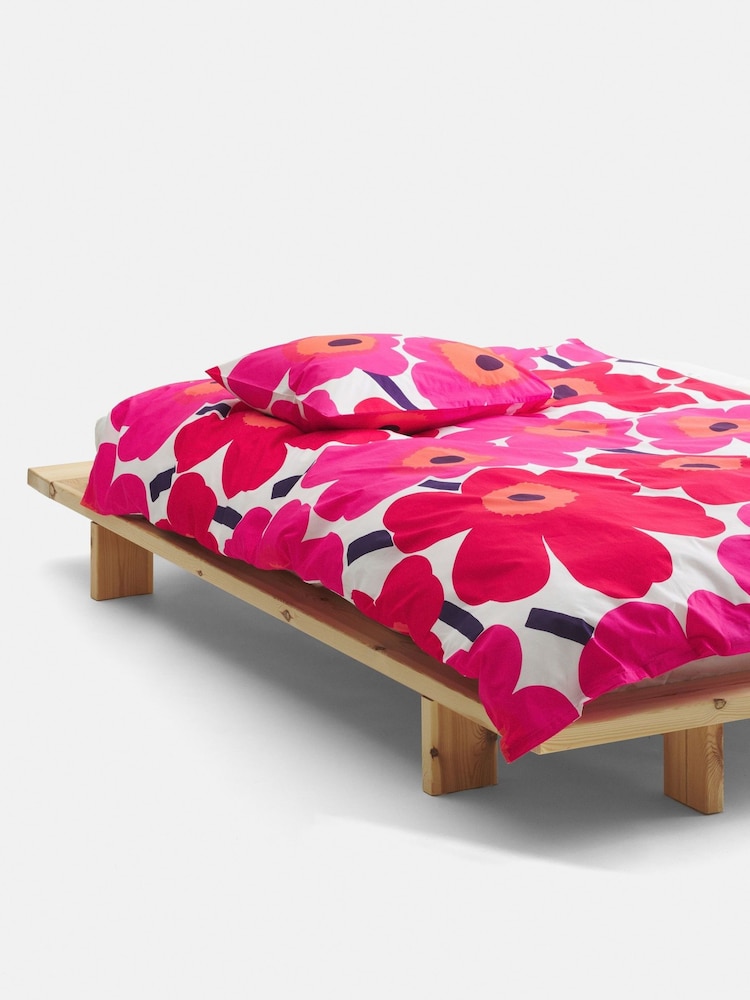 Marimekko White Red UNIKKO PC Duvet Cover - Image 4 of 4