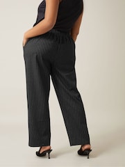Evans Pinstripe Wide Leg Black Trousers - Image 3 of 5