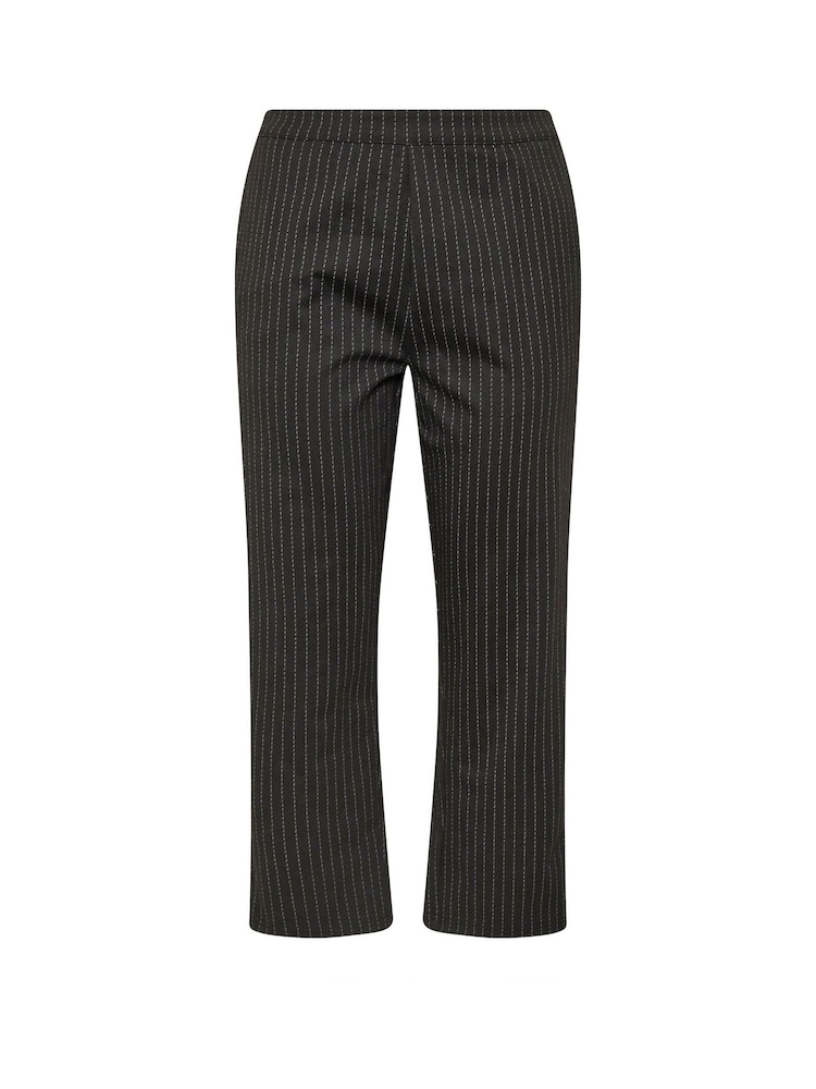 Evans Pinstripe Wide Leg Black Trousers - Image 5 of 5